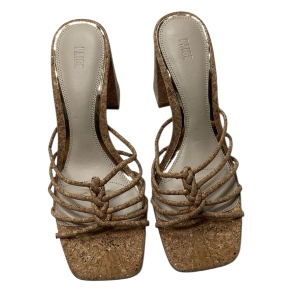 Paige Becca Cork Slip On Strappy Sandal Size 9